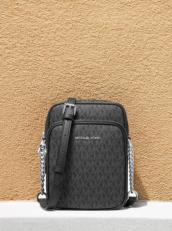 Michael Kors Travel Medium Logo Crossbody Bag Black
