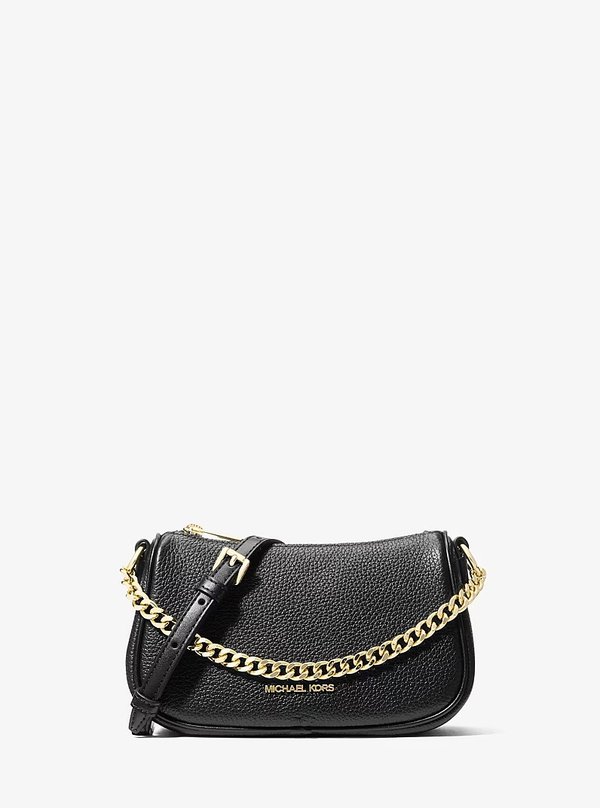 Michael Kors Small Pebbled Convertible Crossbody Bag Black