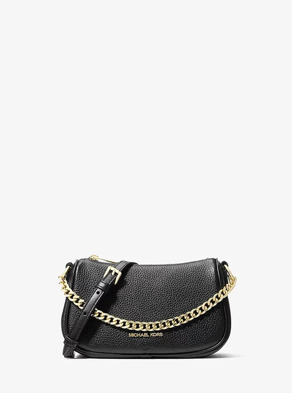 Michael Kors Small Pebbled Convertible Crossbody Bag Black