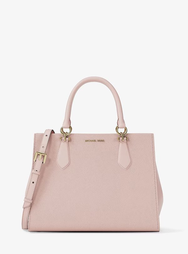 Michael Kors Medium Saffiano Leather Satchel PWD BLUSH