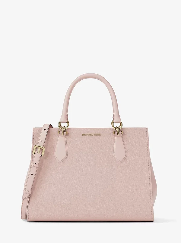 Michael Kors Medium Saffiano Leather Satchel PWD BLUSH