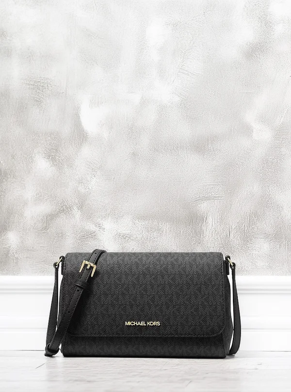 Michael Kors Medium Logo Convertible Crossbody Bag Black