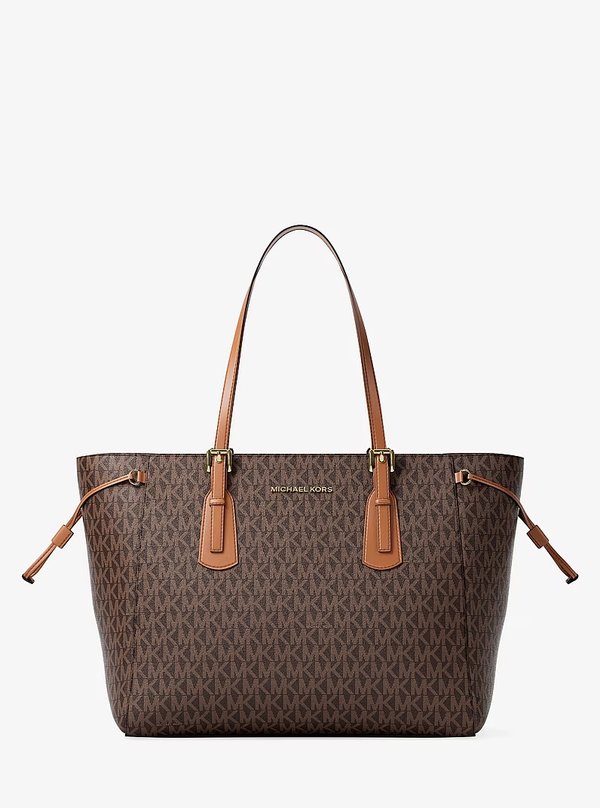 Michael Kors Voyager Large Logo Top-Zip Tote Bag