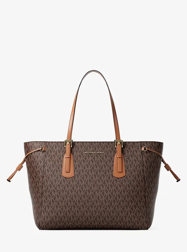 Michael Kors Voyager Large Logo Top-Zip Tote Bag