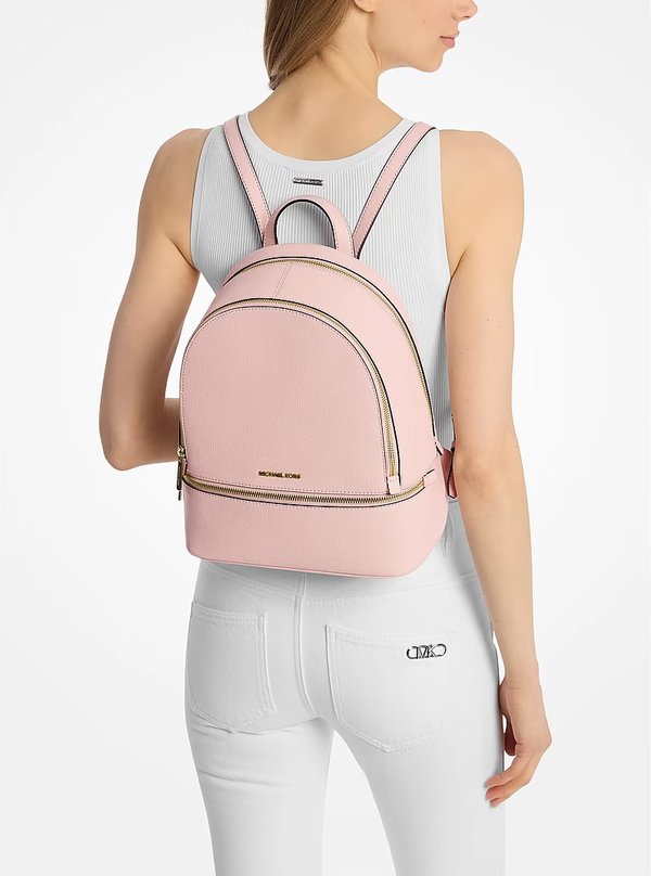 Michael Kors Medium Pebbled Leather Backpack PWD BLUSH