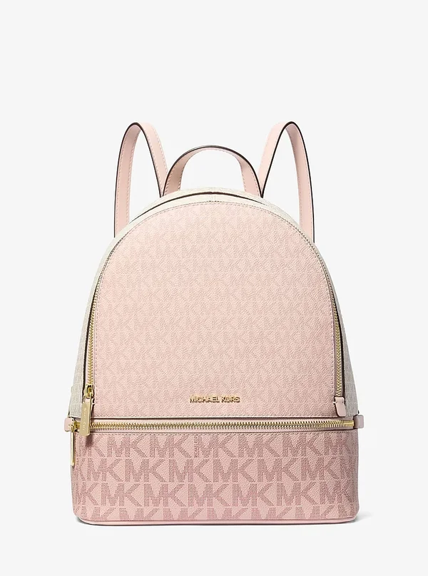 Michael Kors Medium Colour Block Logo Backpack PWD BLUSH