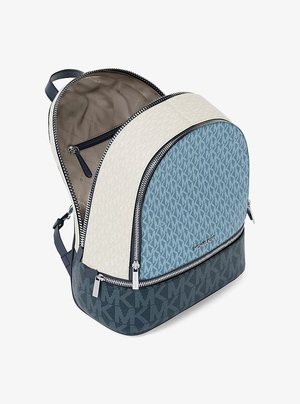 Michael Kors Medium Colour Block Logo Backpack Denim