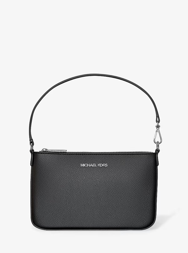 Michael Kors Small Pebbled Leather Convertible Wristlet Black