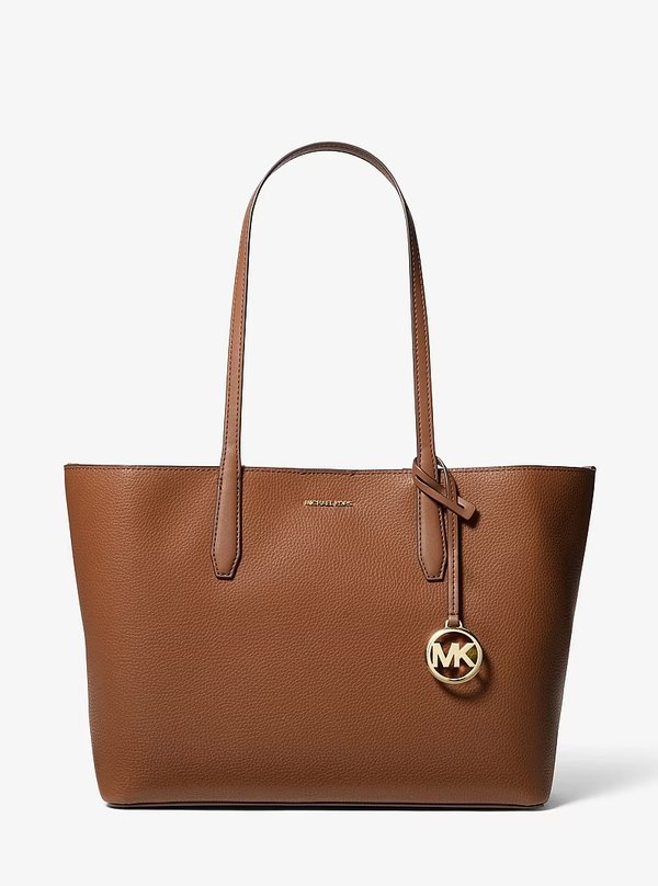 Michael Kors Medium Pebbled Leather Tote Bag Luggage