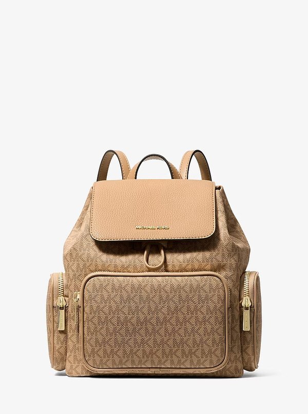 Michael Kors Small Logo Cargo Backpack Camel