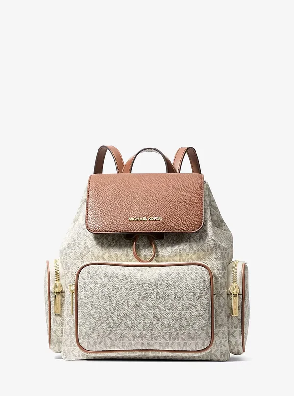 Michael Kors Small Logo Cargo Backpack Vanilla