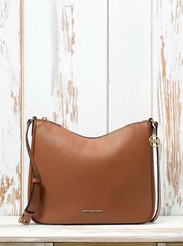 Michael Kors Medium Leather Messenger Bag Luggage
