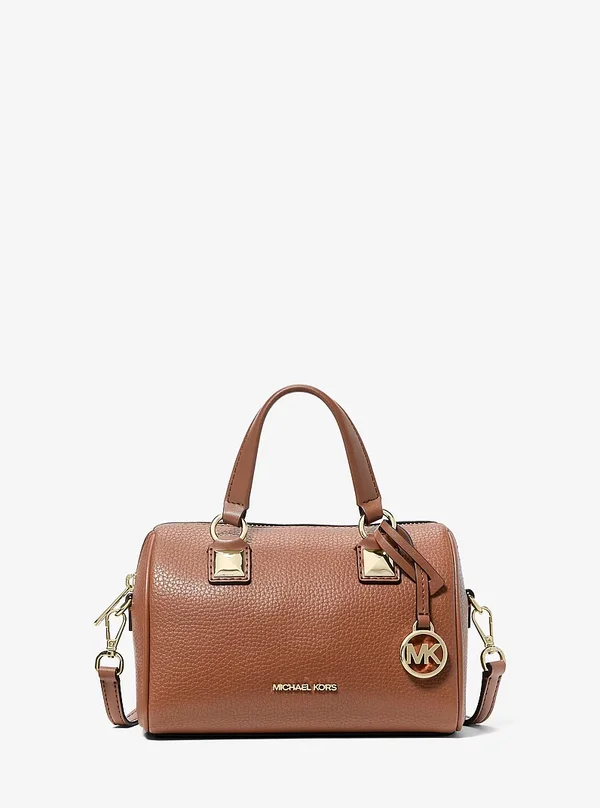 Michael Kors Small Pebbled Leather Duffel Crossbody Bag Luggage
