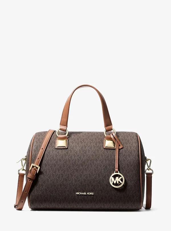 Michael Kors Medium Logo Duffel Bag Brown