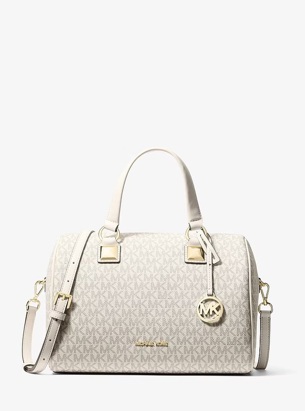 Michael Kors Medium Logo Duffel Bag Cream