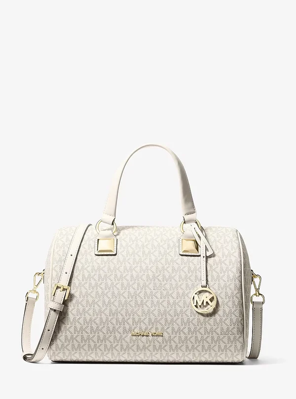 Michael Kors Medium Logo Duffel Bag Cream