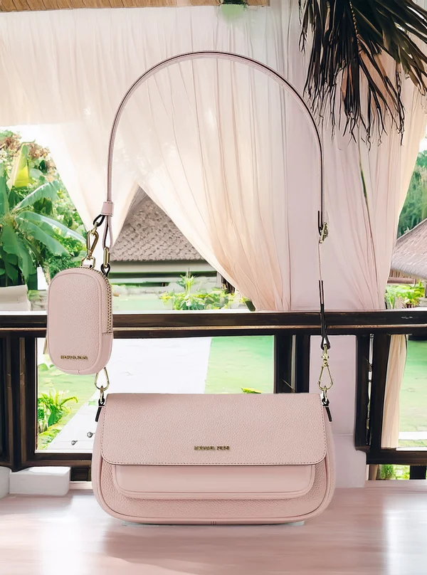 Michael Kors Travel Small Leather Crossbody Bag With Pouch Pwd Blush