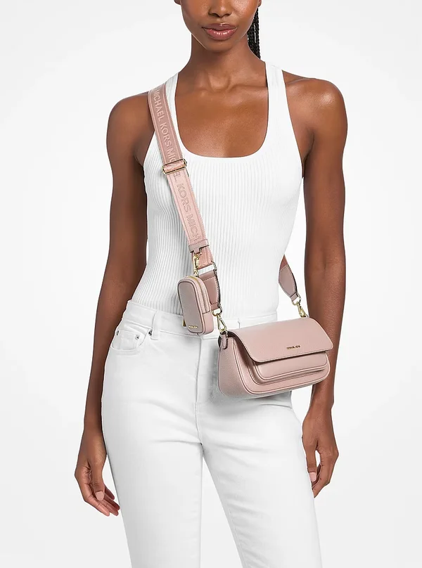 Michael Kors Travel Small Leather Crossbody Bag With Pouch Pwd Blush
