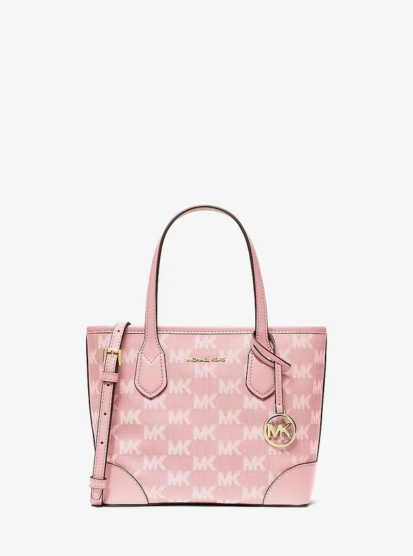 Michael Kors XS Logo Jacquard Convertible Tote Bag PWD BLUSH
