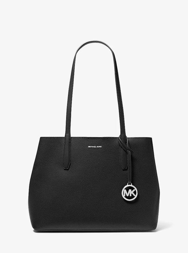 Michael Kors Medium Pebbled Leather Tote Bag Black