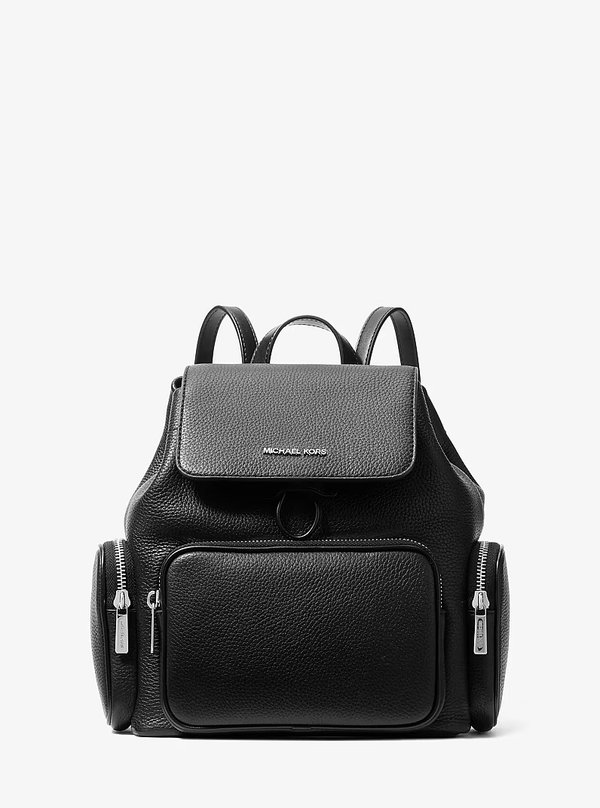 Michael Kors Small Pebbled Cargo Backpack Black