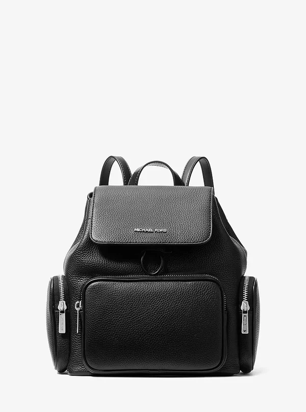 Michael Kors Small Pebbled Cargo Backpack Black