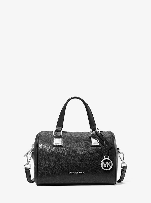 Michael Kors Small Pebbled Leather Duffel Crossbody Bag Black