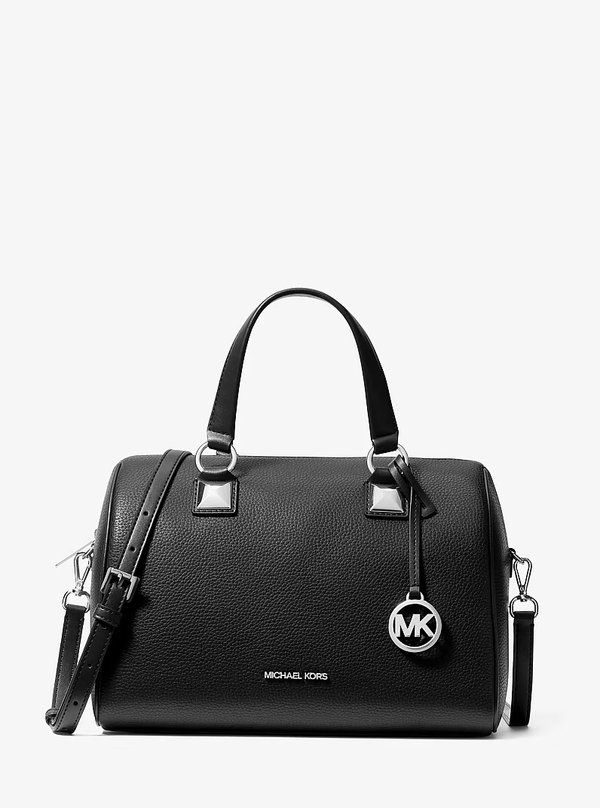 Michael Kors Medium Pebbled Leather Duffel Bag Black