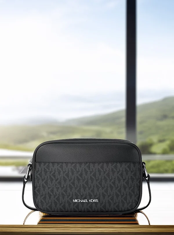 Michael Kors Small Logo Camera Crossbody Bag Black
