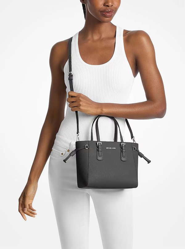 Michael Kors Voyager XS Saffiano Crossbody Bag Black