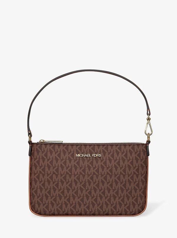 Michael Kors Small Logo Convertible Wristlet Brown