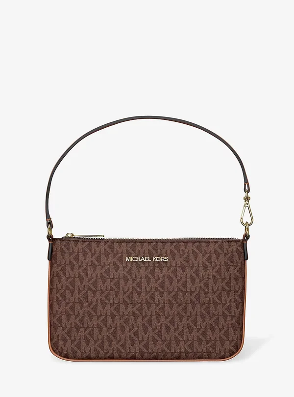 Michael Kors Small Logo Convertible Wristlet Brown