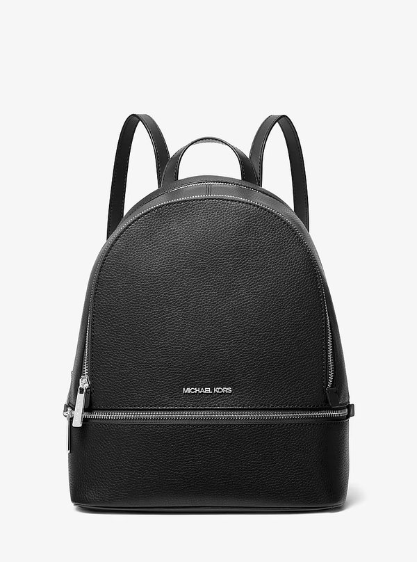Michael Kors Medium Pebbled Leather Backpack Black