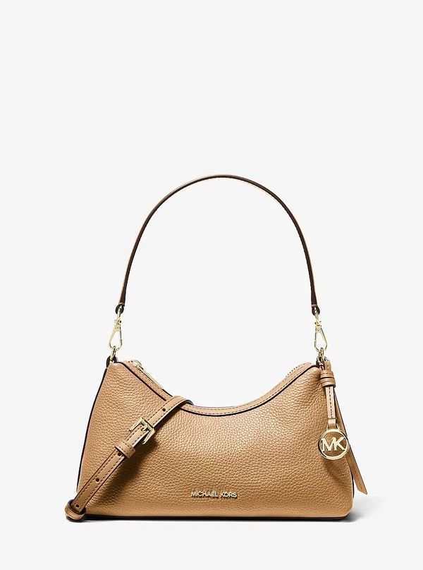 Michael Kors Small Leather Convertible Crossbody Bag Camel