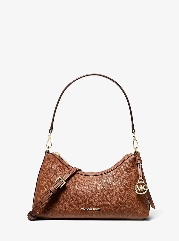 Michael Kors Small Leather Convertible Crossbody Bag Luggage