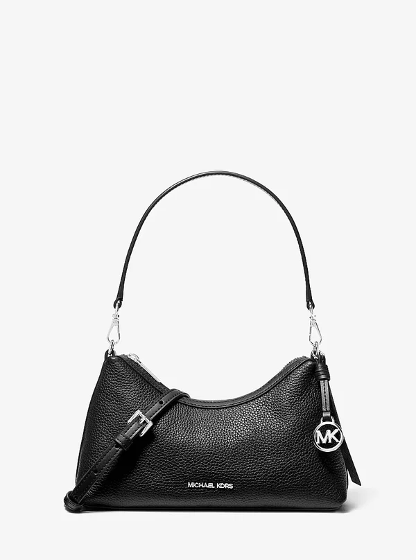 Michael Kors Small Leather Convertible Crossbody Bag Black