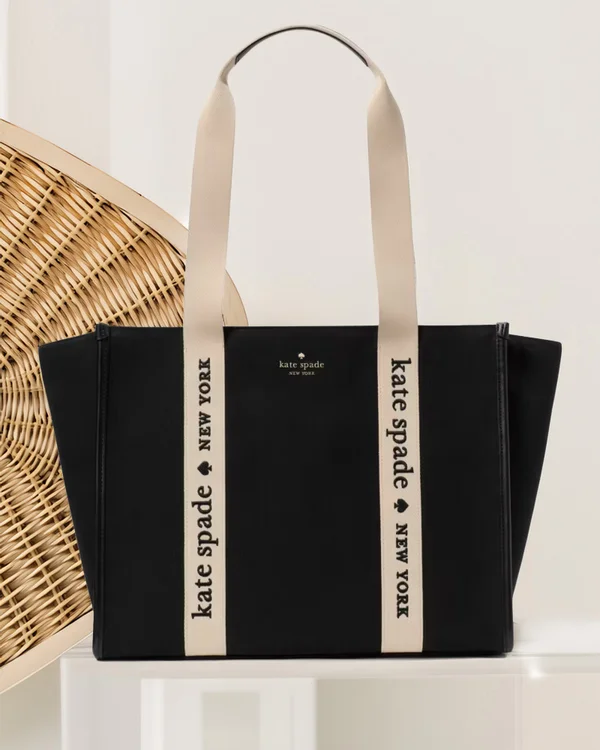 Kate Spade Kip Canvas Large Tote Black