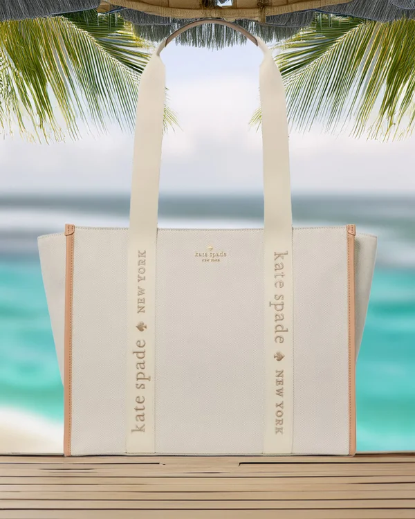 Kate Spade Kip Canvas Large Tote Light Fawn