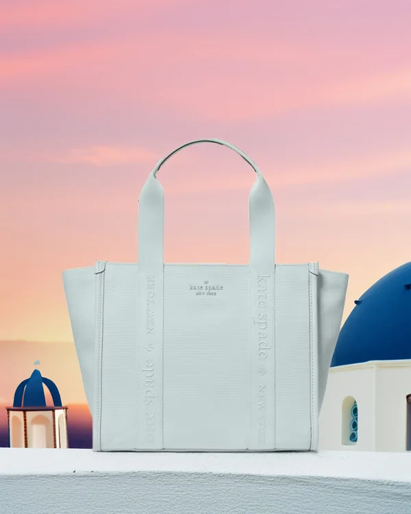 Kate Spade Kip Canvas Small Tote Crisp Sky
