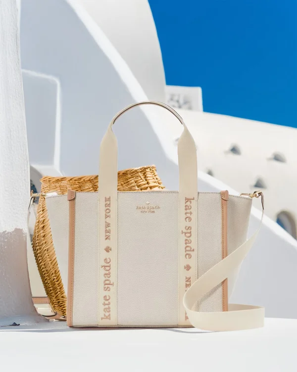 Kate Spade Kip Canvas Small Tote Light Fawn