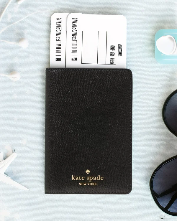 Kate Spade Passport Holder Black