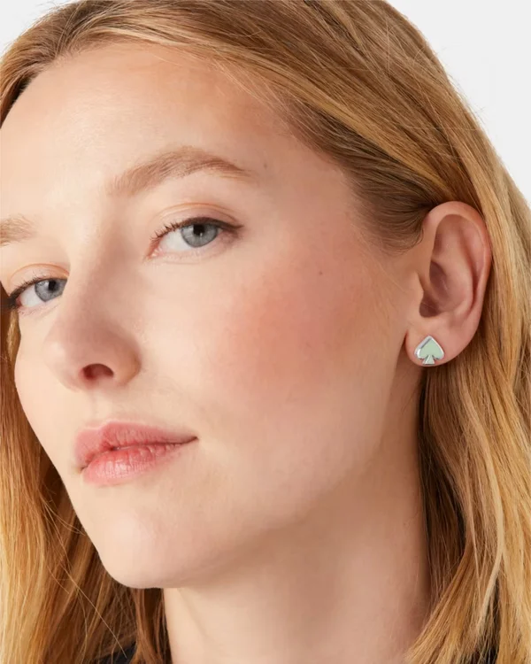 Kate Spade Everyday Spade Enamel Studs Green