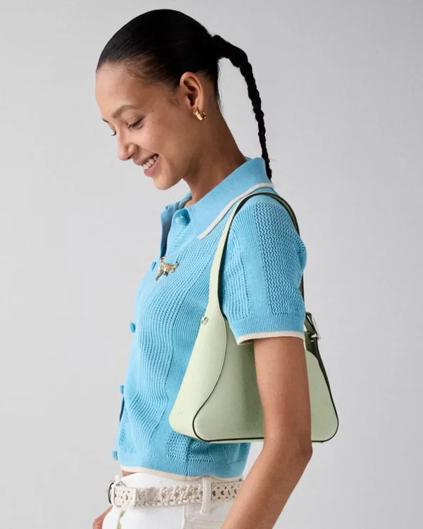 Kate Spade 454 Sculpted Shoulder Bag Lime Frosting