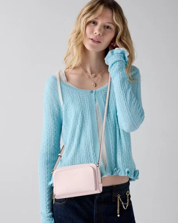 Kate Spade Staci Mini Crossbody Bag Shimmer Pink