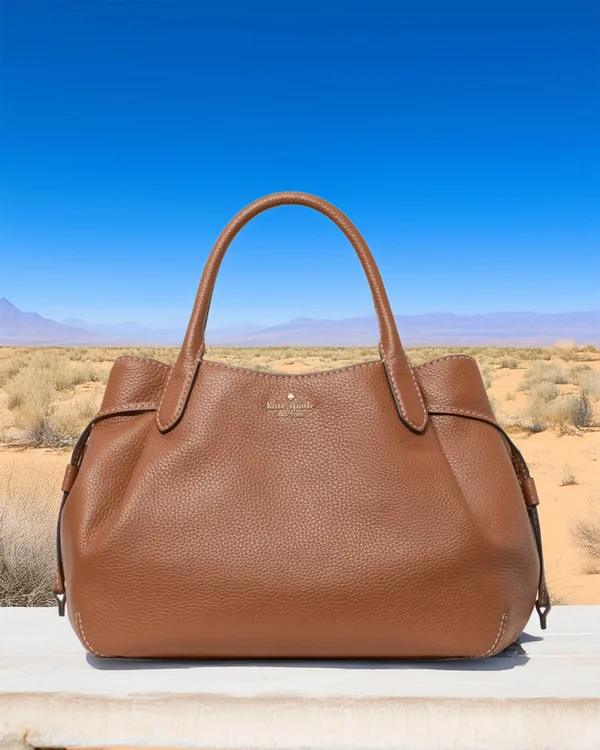 Kate Spade Dumpling Large Satchel Bag Warm Gingerbread