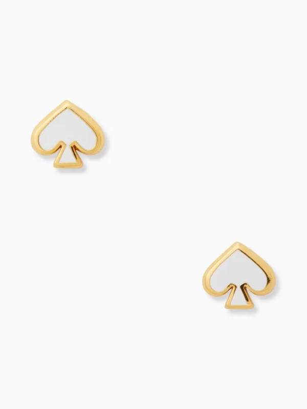 Kate Spade Everyday Spade Enamel Studs White