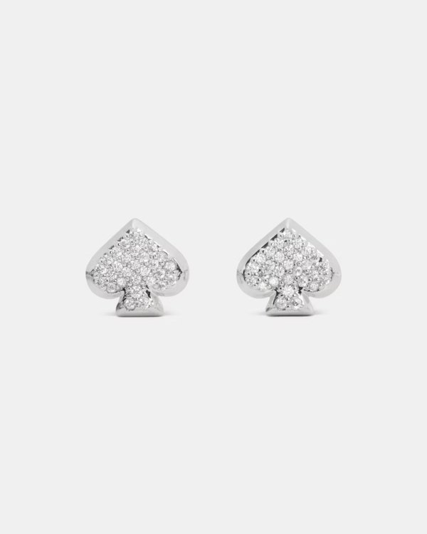 Kate Spade Everyday Spade Pave Studs Silver