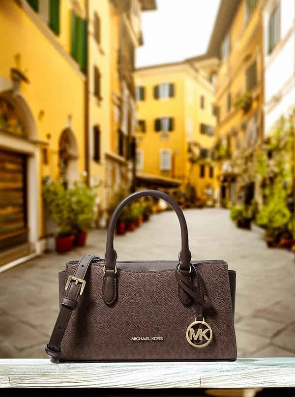 Michael Kors Small Logo Messenger Bag Nutmeg