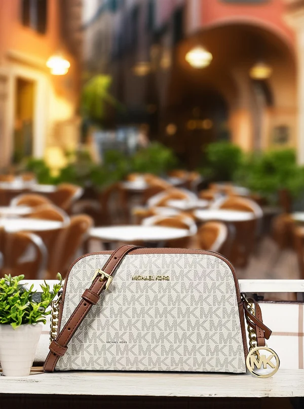 Michael Kors Ashton XS Logo Camera Crossbody Bag Vanilla