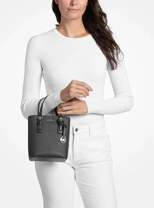Michael Kors Voyager XS Leather Convertible Crossbody Bag Black